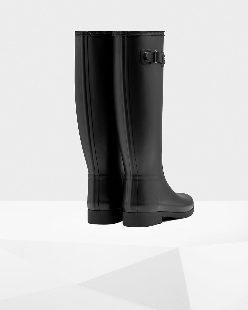 Botas de Lluvia Altas Hunter Mujer - Refined Slim Fit - Negros - IDXABYW-31